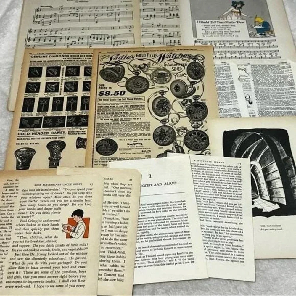 50+ piece Ephemera Lot 5 Collage Crafting Junk Journals Scrapbooking